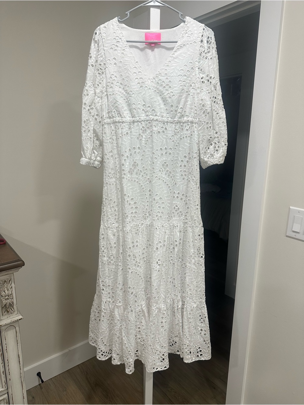 Lilly Pulitzer White Eyelet Midi Dress